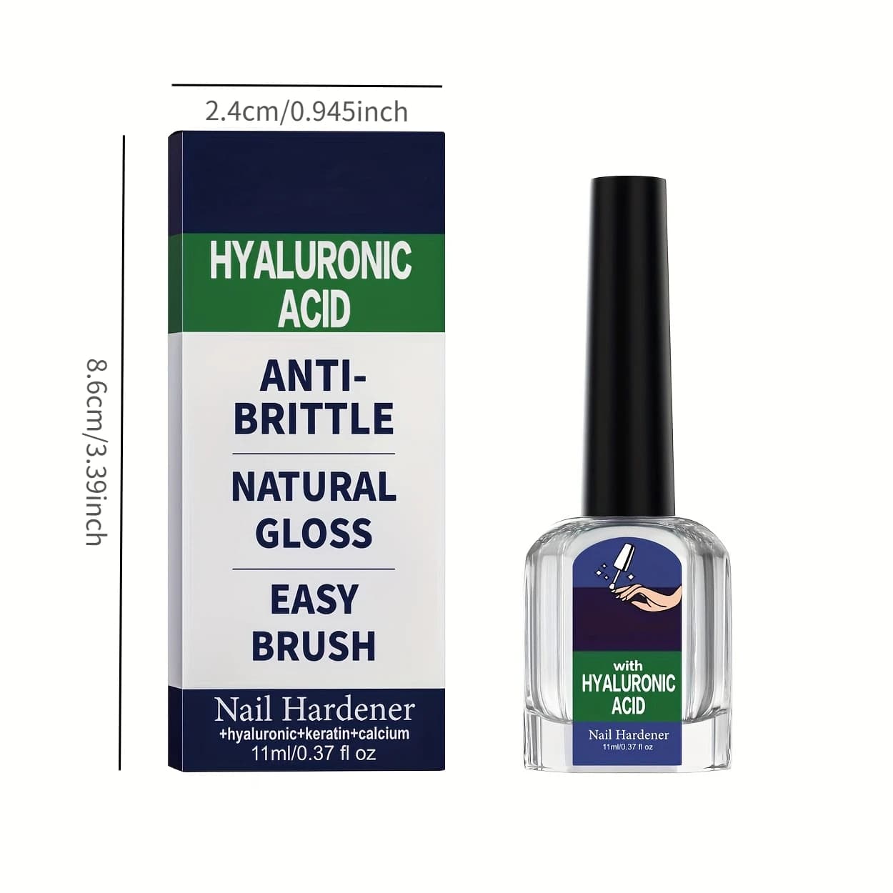 fortificateur et croissance du vernis à ongles : durcisseur naturel pour une résistance supplémentaire et une croissance - Réparation des ongles longue durée 11 ml
