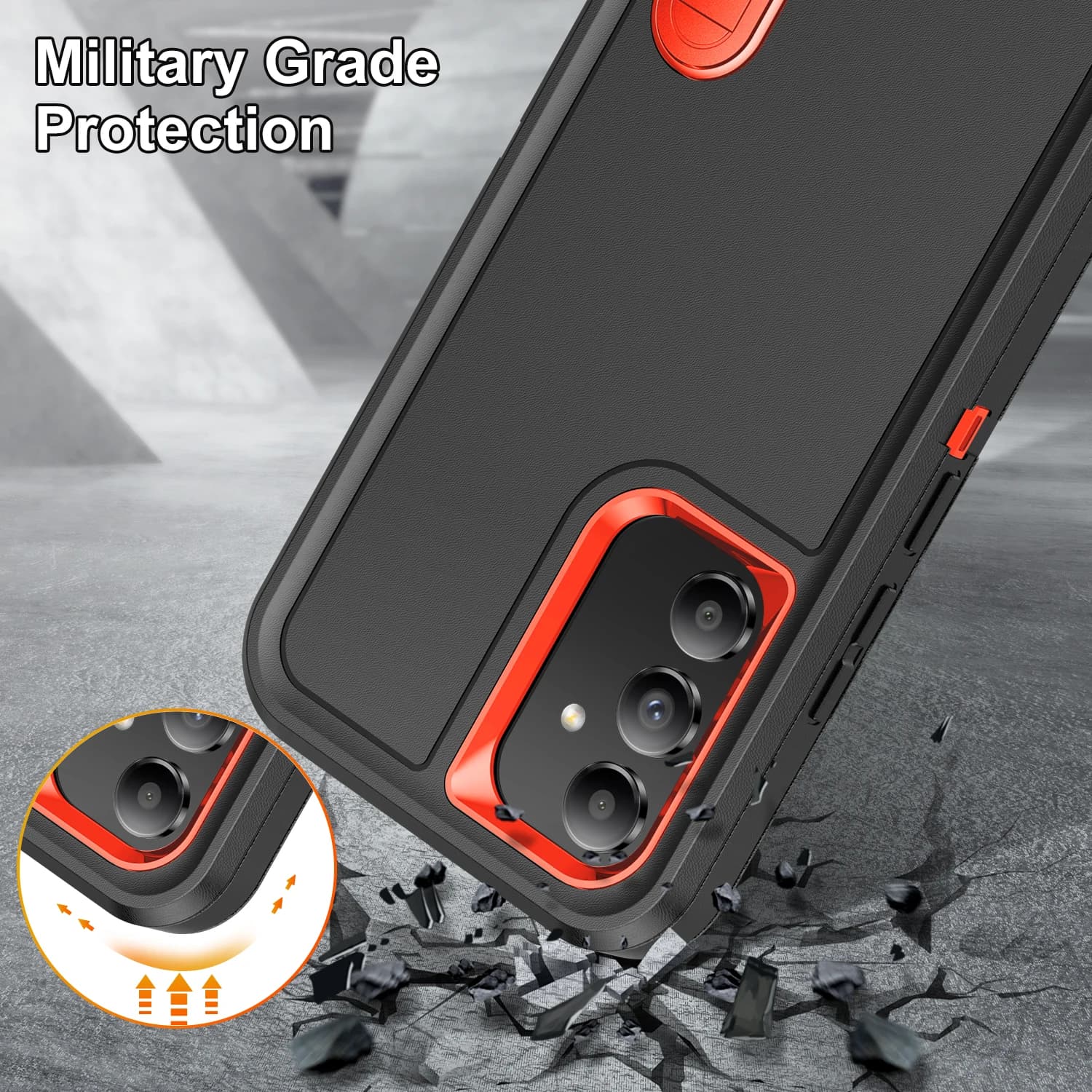 Étui de protection antichute pour Samsung Galaxy S26 Ultra S25 FE A37 A27 A17 A56 5G A36 A16 A54 A14 A53 A13 A15 S23 S24 S22 Plus