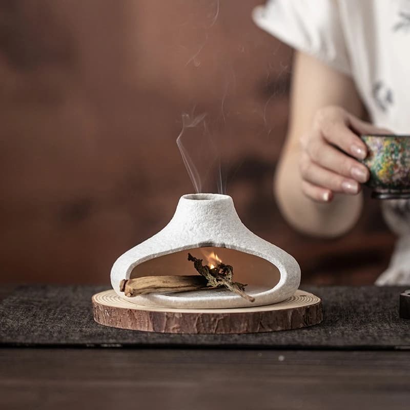 Diffuseur d'arôme en céramique pour cheminée, petit brûleur d'encens, brûleur d'arôme, ornements d'ambiance décoratifs pour la maison