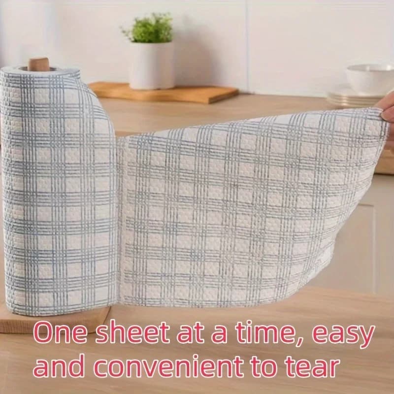 2 rouleaux de chiffons jetables lavables, épaissis, dégraissants, produits de nettoyage sans huile, accessoires de cuisine