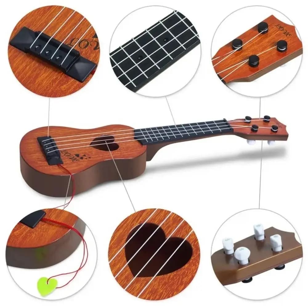 Mini jouet de guitare pour tout-petits Kids Ukuléles Instrument pour débutant pour les enfants