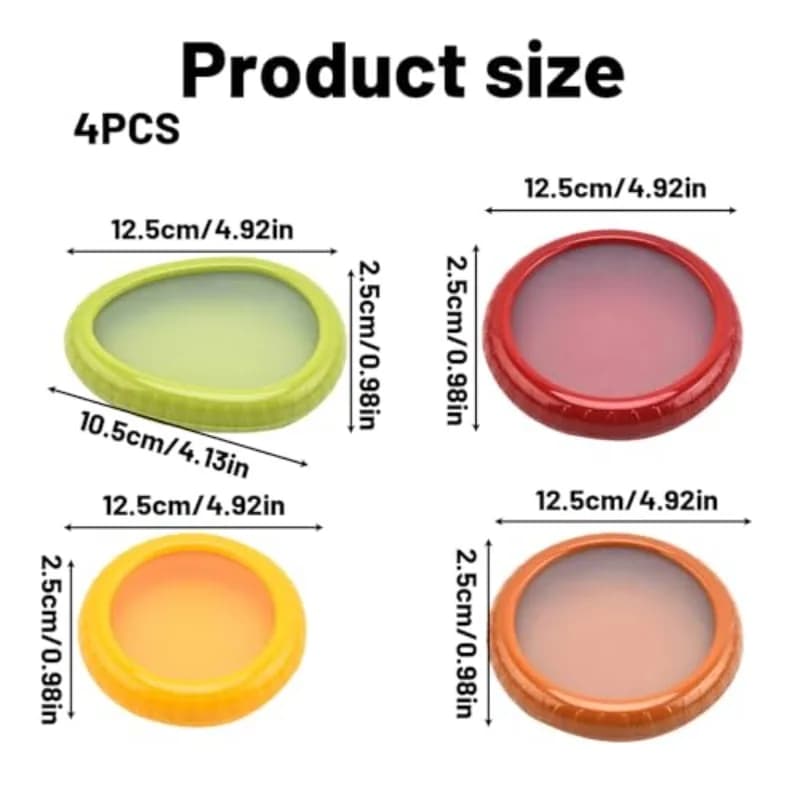 Conserves des légumes et des fruits Conteneurs à couvercle transparent – Gardeurs scellés rouge vert orange jaune pour