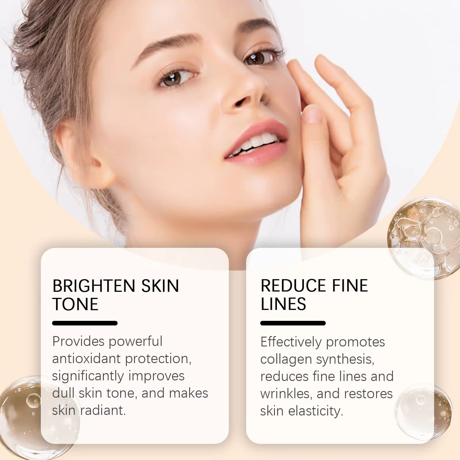 Sérum hydratant rétrécissant les pores, contrôle de l'huile, essence, élimine l'acné, points noirs, nettoyage en profondeur, raffermissement des pores, raffermissement du visage