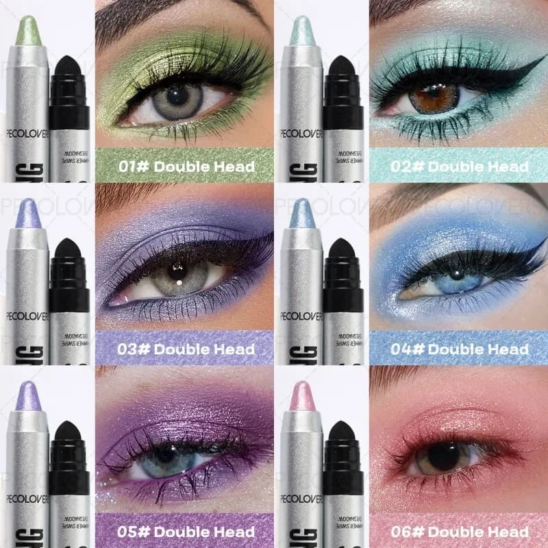 Bâton d'ombre à paupières en Tube argenté, surbrillance des yeux, éclaircit les yeux, imperméable et résistant à la sueur, yeux brillants, cosmétiques pour les yeux