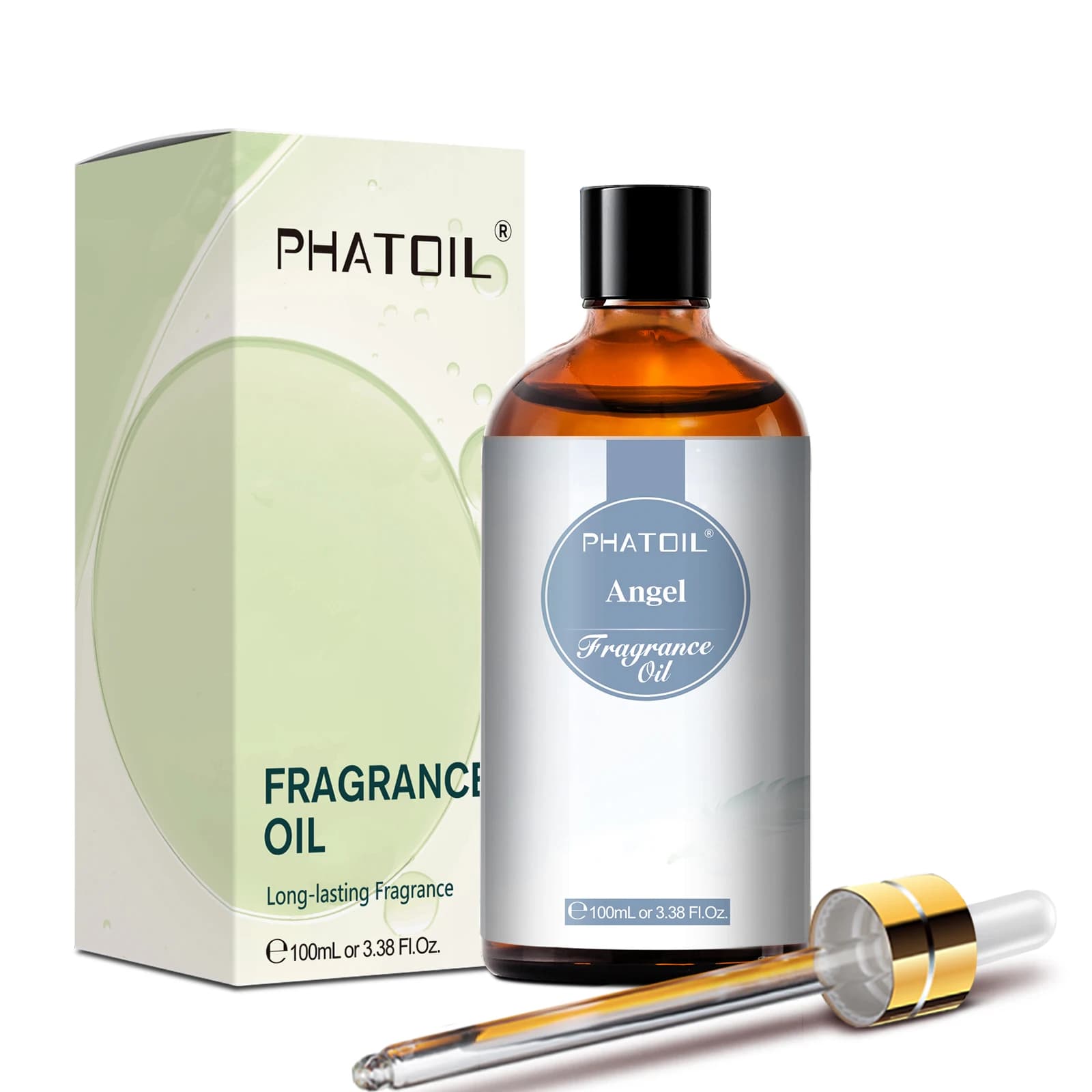 PHATOIL 100ml huile parfumée avec compte-gouttes musc blanc fleur d'oranger gomme à bulles bébé poudre café
