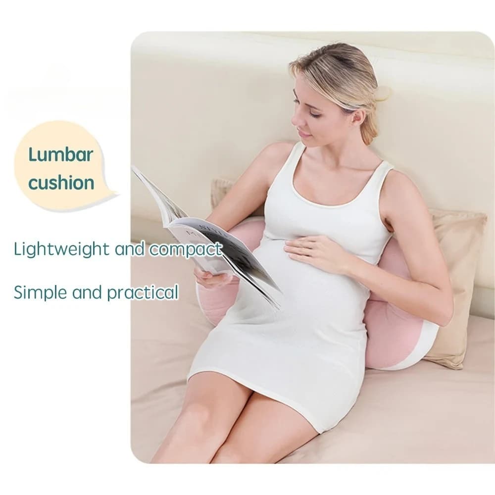 Oreiller de grossesse avec 1 oreiller auxiliaire gratuit, oreiller de soutien de taille en coton pour femmes enceintes, oreiller de couchage pour le corps