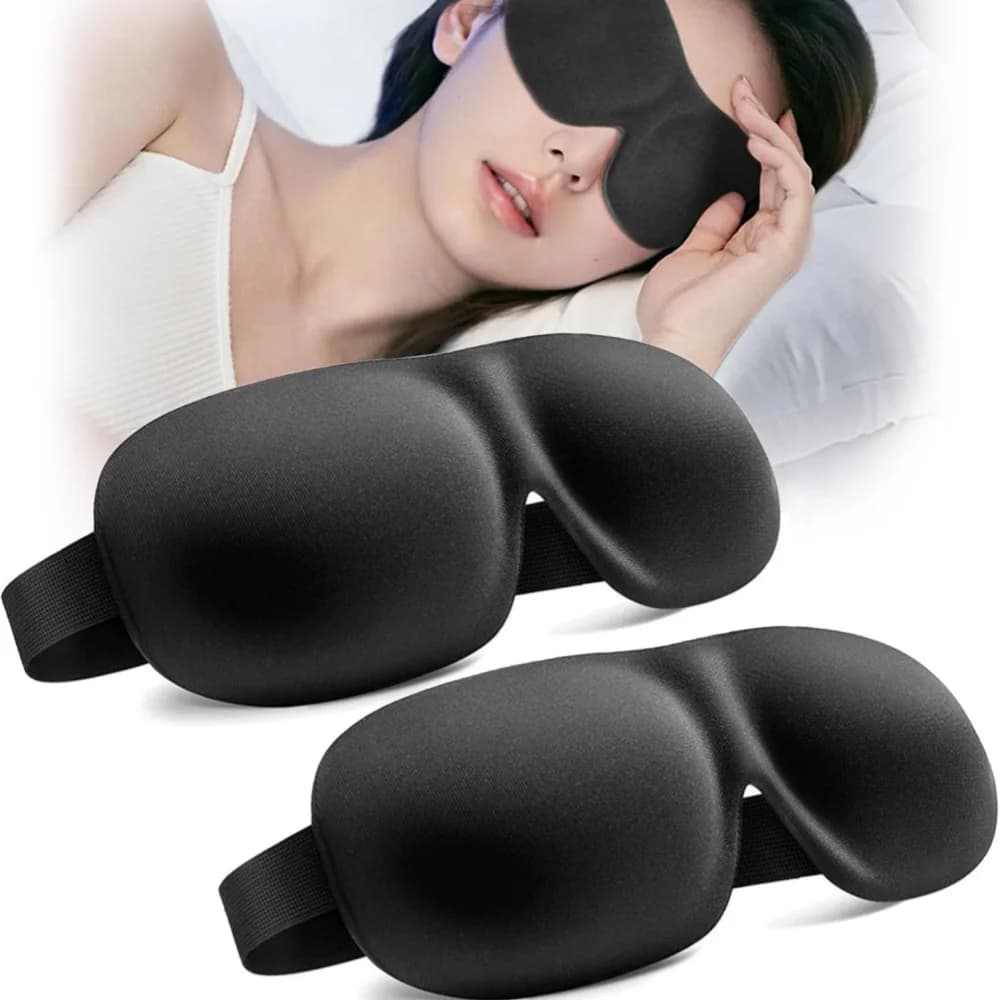 Masque de sommeil 3D en mousse à mémoire de forme souple