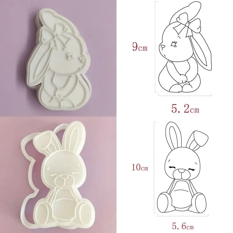 Emporte-pièce Lapin pour Fondant, Sucre et Biscuits – Moule Arche pour Pâtisserie et Décoration de Cuisine