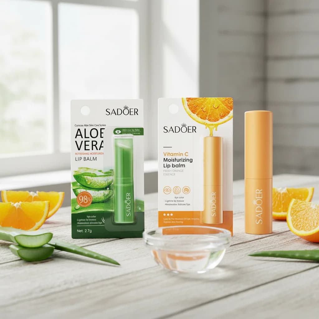 Baume à lèvres à l'aloe vera, nourrissant, rafraîchissant, hydratant, prévient les gerçures et répare les lèvres, doux, non irritant, 1/2/3 pièces