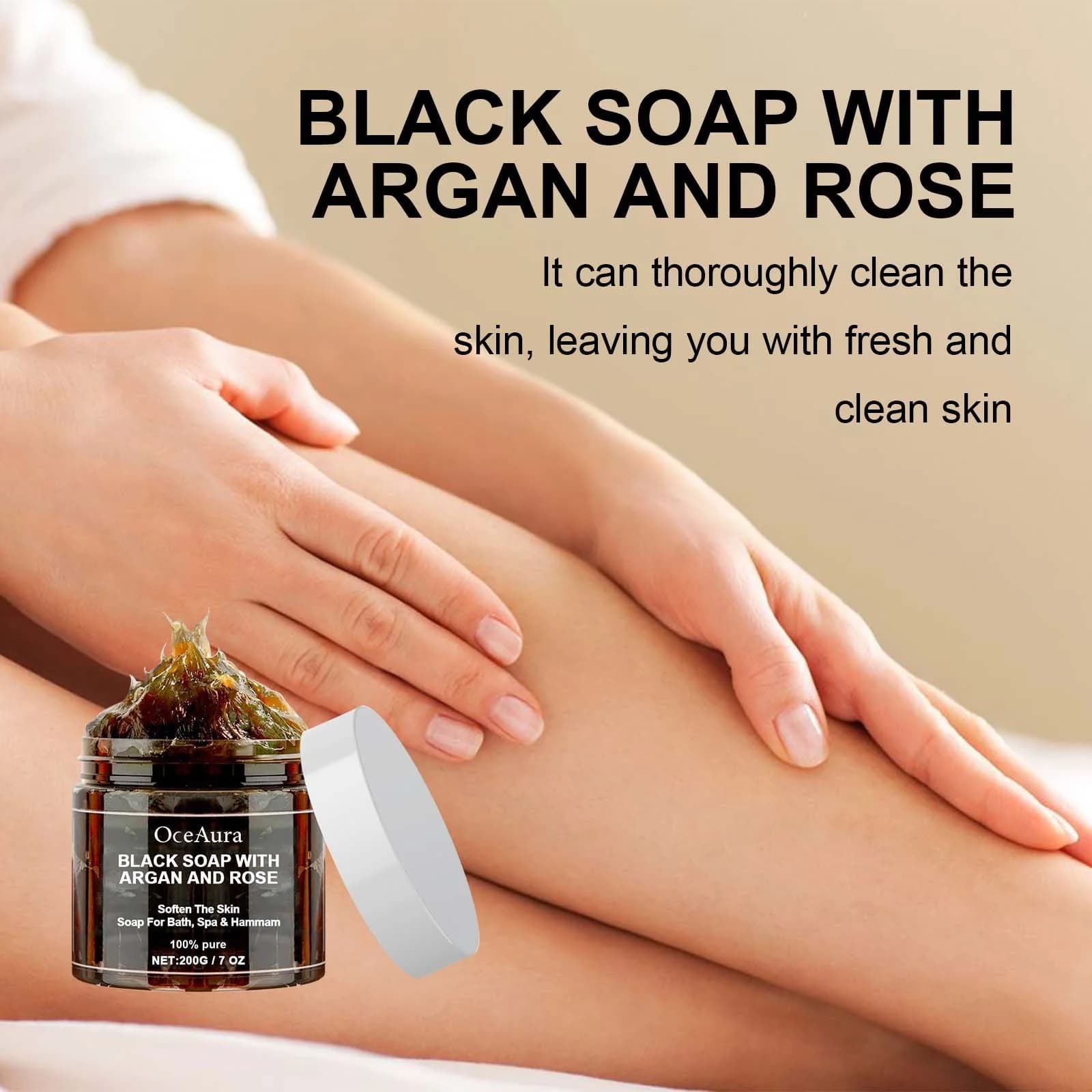 Savon nettoyant noir, exfoliant en profondeur, hydratant, peau douce, dissolvant d'obscurité, contrôle du sébum, réduit l'acné, crème de gommage éclaircissante pour le corps