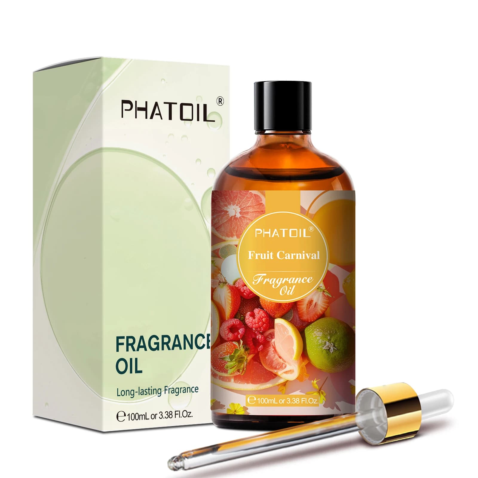 PHATOIL 100ML avec compte-gouttes huile parfumée pour diffuseur fruits carnaval amande vanille doré Vintage No.1 huiles de lettre Lucifer