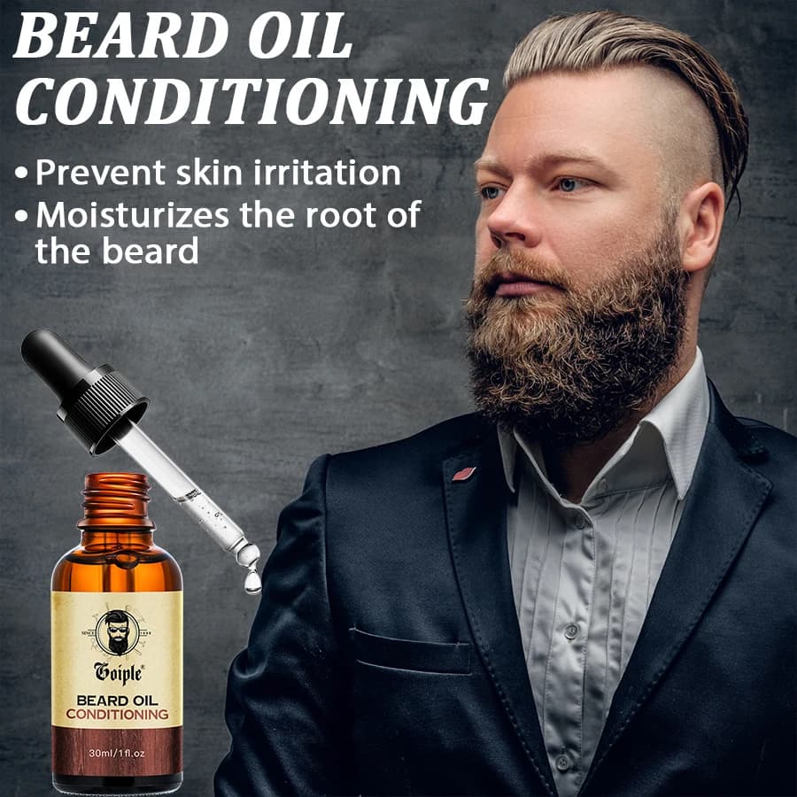 2 pièces/ensemble huile volumisante pour barbe huile revitalisante pour hommes poils du visage moustache lissant et hydratant soins capillaires huiles essentielles
