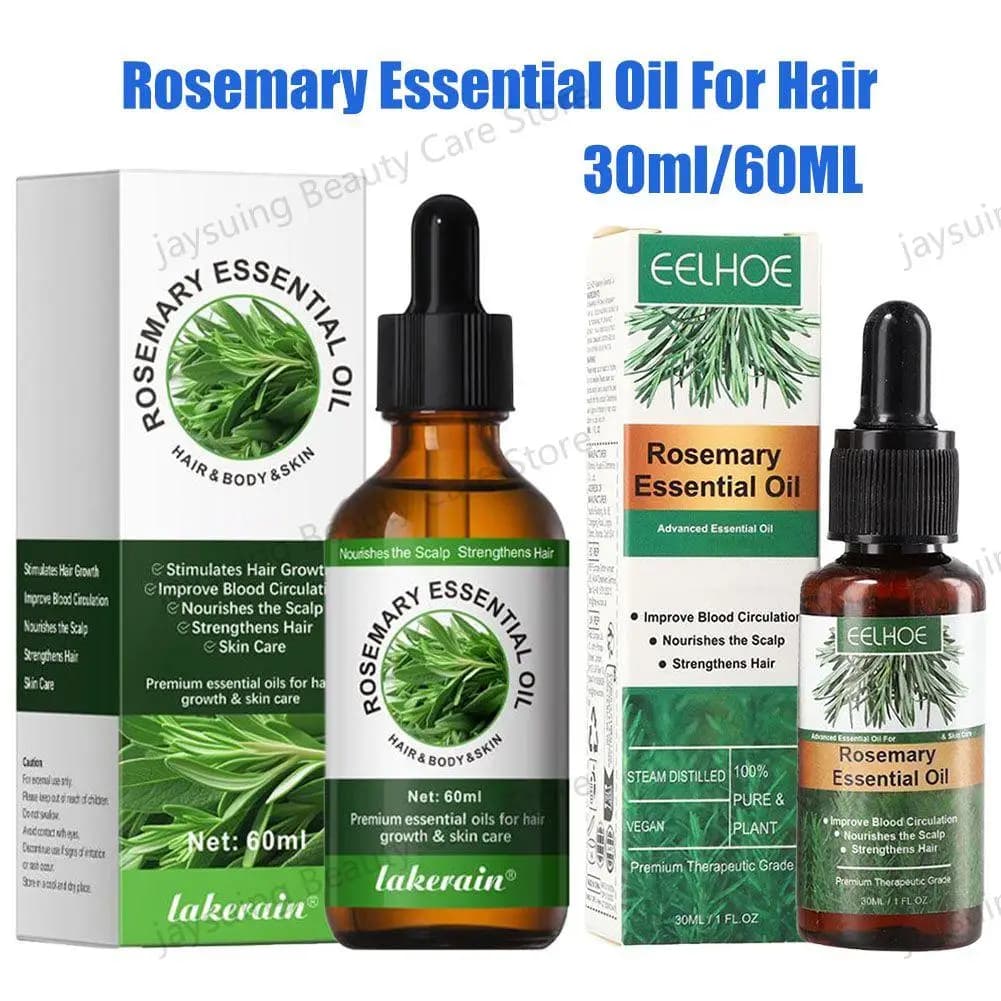 Château de soins capillaires aux huiles essentielles de romarin, Pure Natural, Nourrir les cheveux brillants, Soin sain, 30ml, 60ml