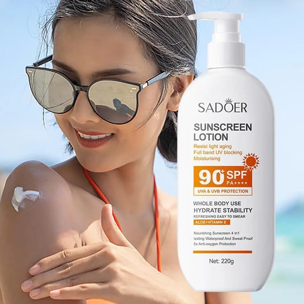 SPF90 + crème solaire haute Protection solaire hydratante peau Lotion solaire contrôle de l'huile crème solaire 1/2 pièces