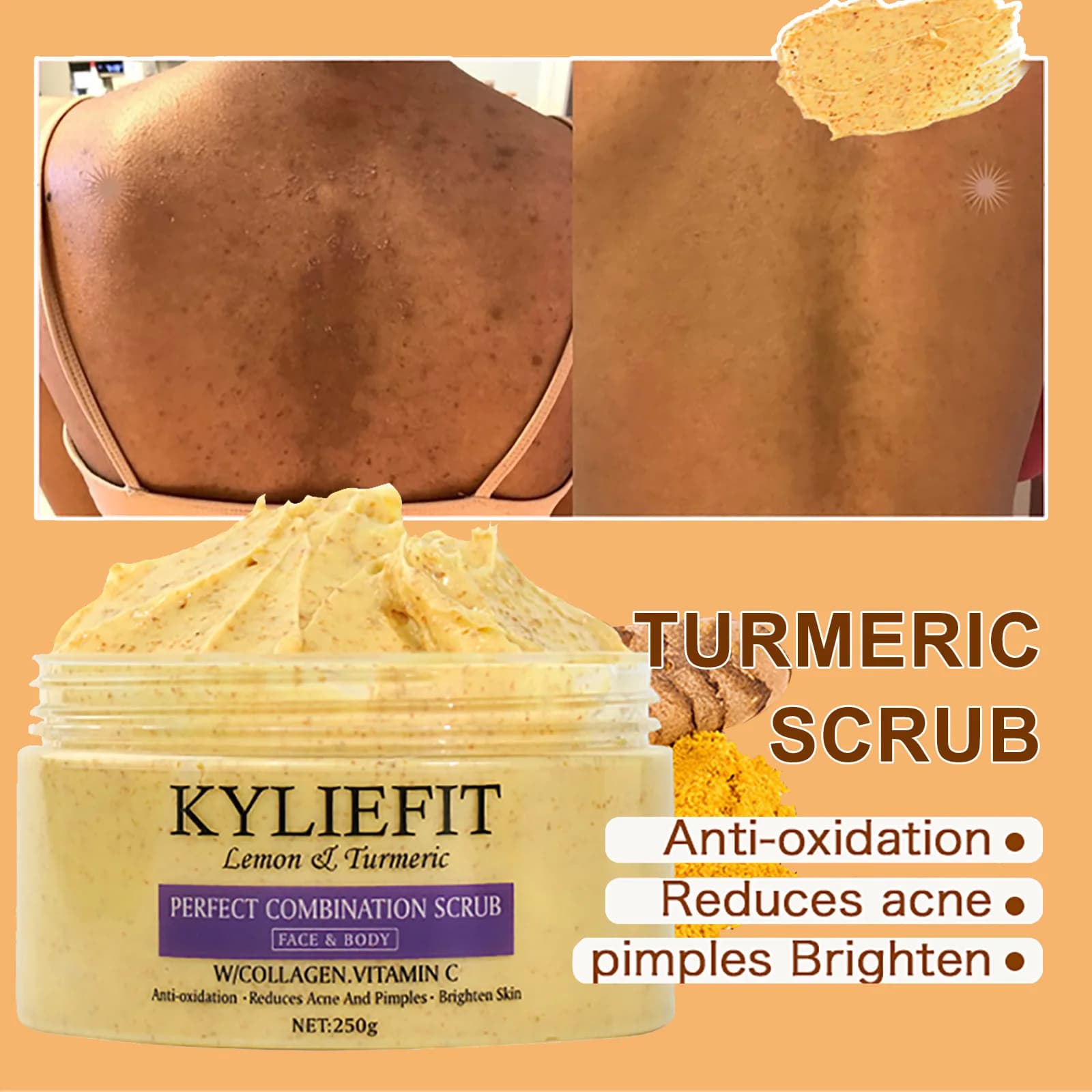 Kit de soins pour la peau au curcuma biologique