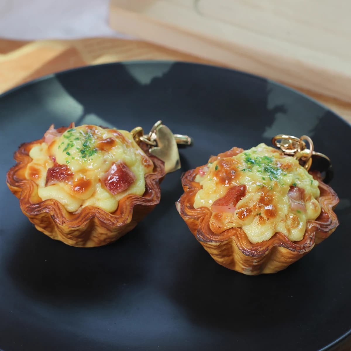 1 Pendentif Cheese Burger, Breloque de sac en forme de tarte aux fromage, jambon et œuf, Décoration à suspendre au voiture