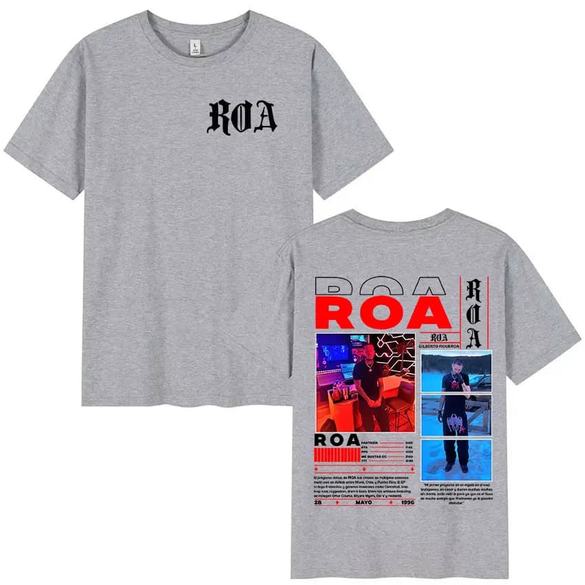 Rappeur ROA Tour 2025 Album T-Shirt graphique hommes Hip Hop Rock gothique à manches courtes T-Shirt Vintage surdimensionné coton t-shirts Streetwear
