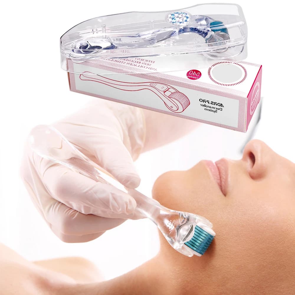 Rouleau Derma Micro Professionnel pour le Visage – Outil de Beauté Innovant pour une Peau et des Cheveux Améliorés, Micro-Aiguilles pour le Visage et le Cuir Chevelu, Soin de la Peau