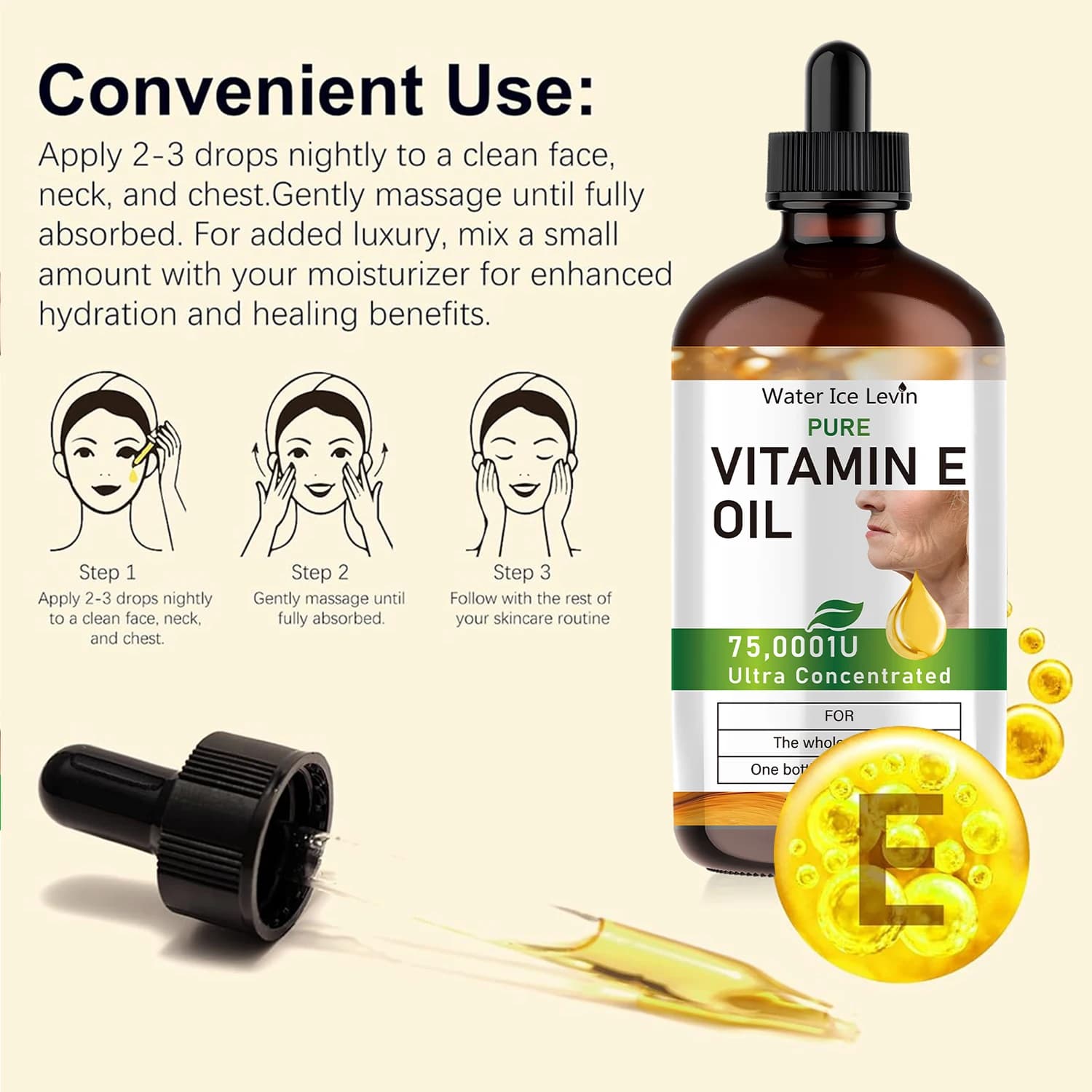 Huile essentielle naturelle de vitamine E 100 ml