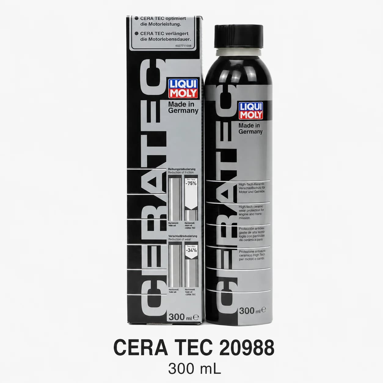 Additif d'huile moteur céramique Liqui Moly CeraTec, anti-usure, réducteur de friction, protecteur de moteur pour moteur turbo de voiture