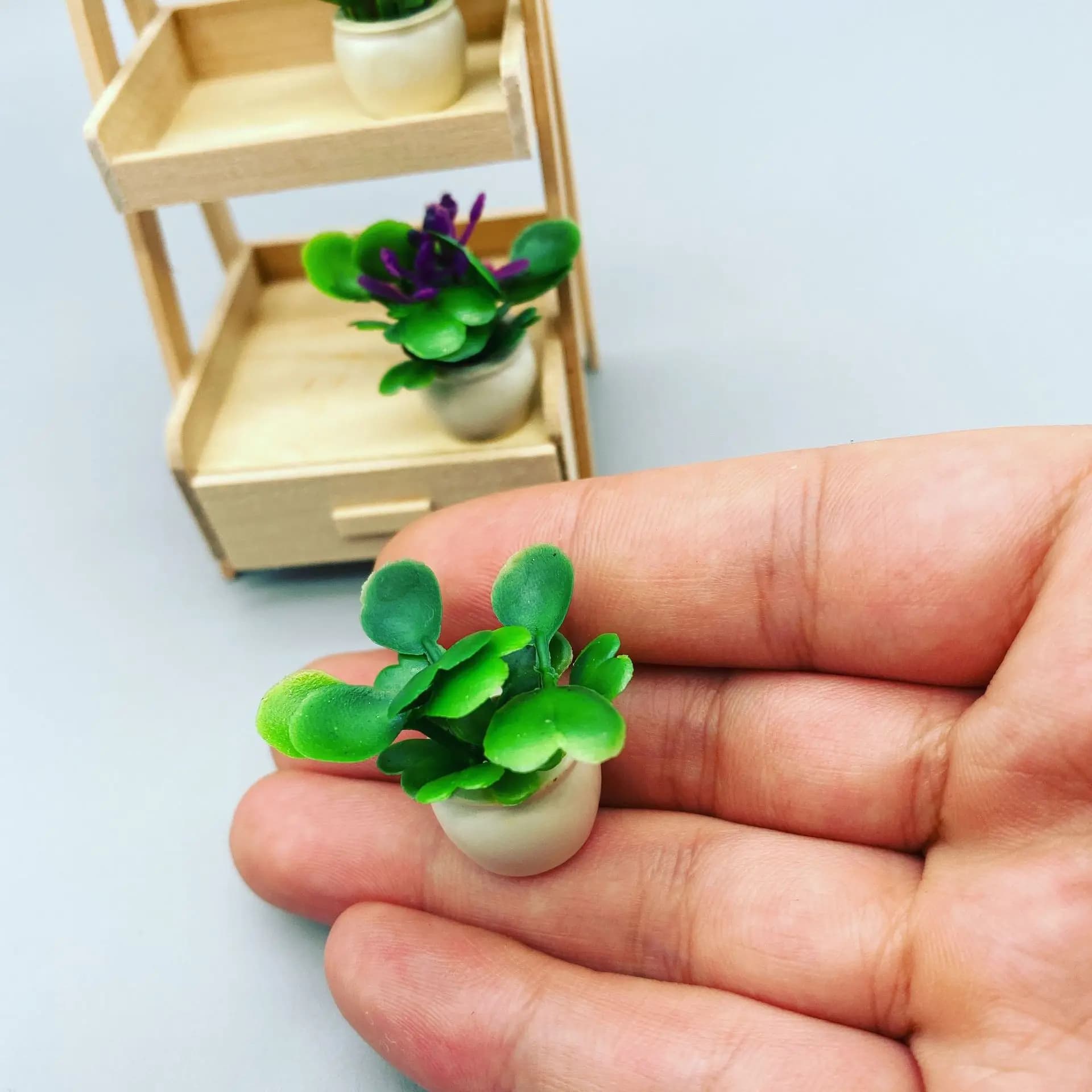 Mini Bonsaï Artificiel en Pot, Fausse Plante Succulente, Ornement de Verdure, Gnome de Jardin Dégradé