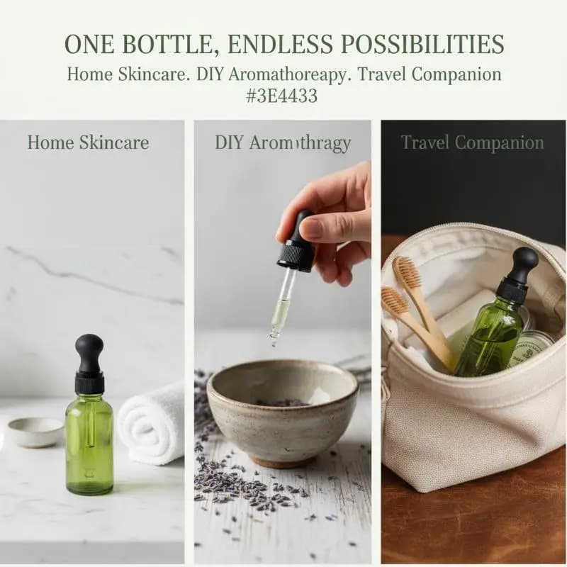 Bouteille d'huile essentielle en verre anti-lumière de 5/10/15/30/50/100 ml avec compte-gouttes