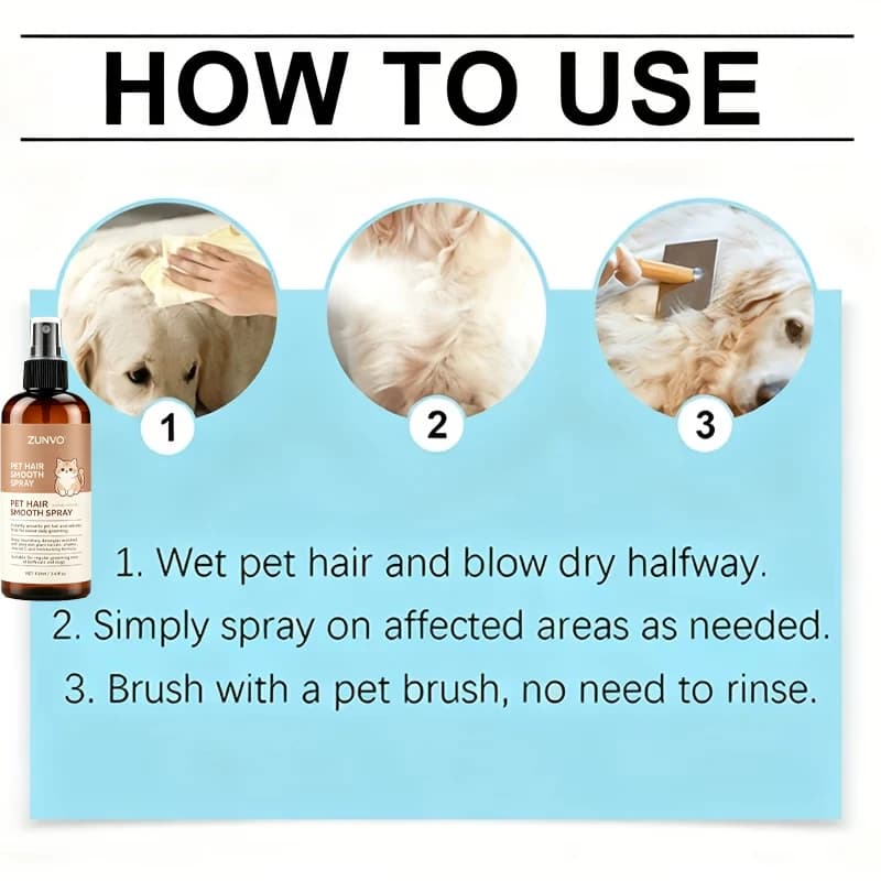 Shampooing sec sans rinçage pour chiens et chats, formule sans eau pour un nettoyage pratique des animaux