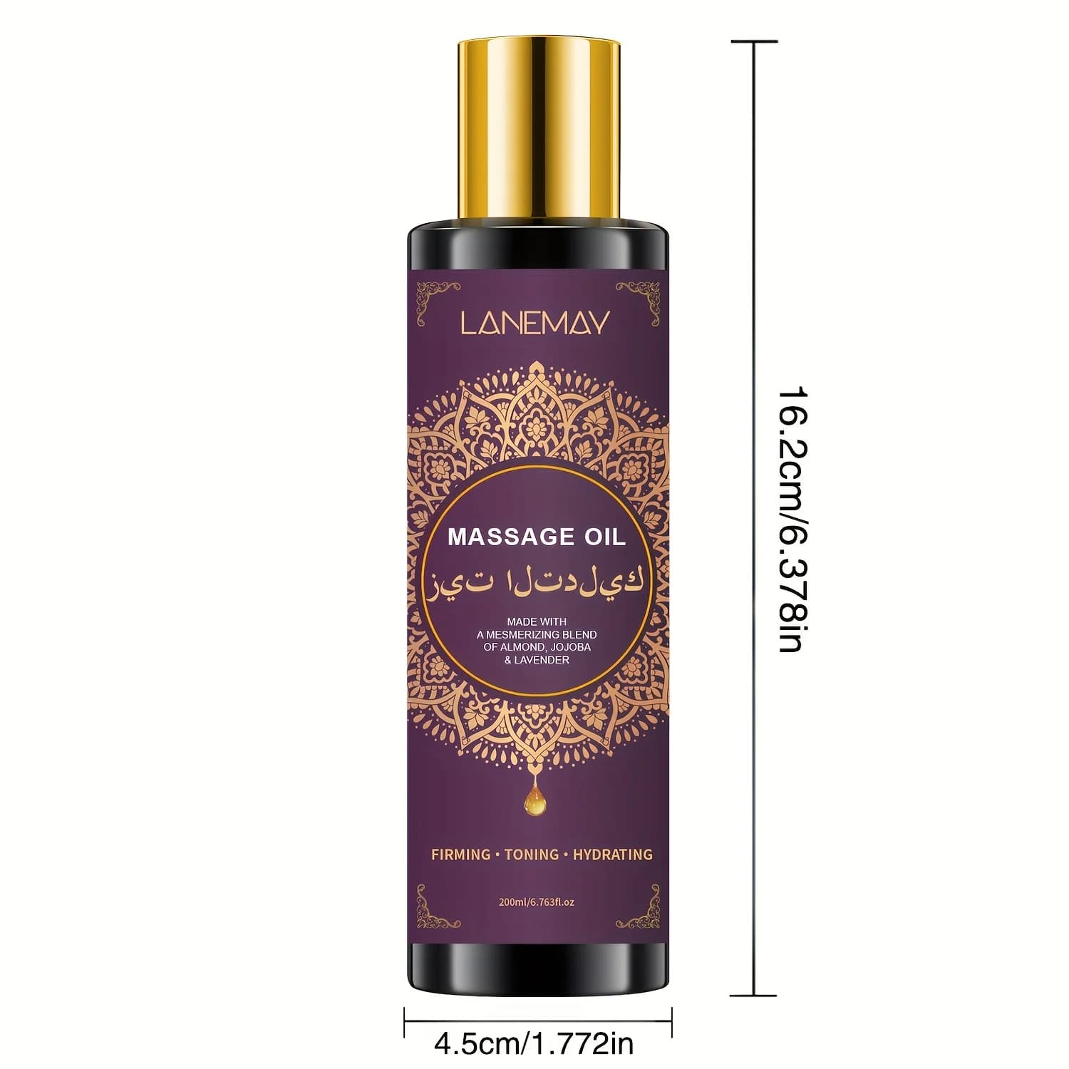 Huile de Massage à la lavande à l'acide hyaluronique pour Couples, absorption rapide, améliore l'élasticité de la peau, aucun résidu gras, rafraîchit, hydrate