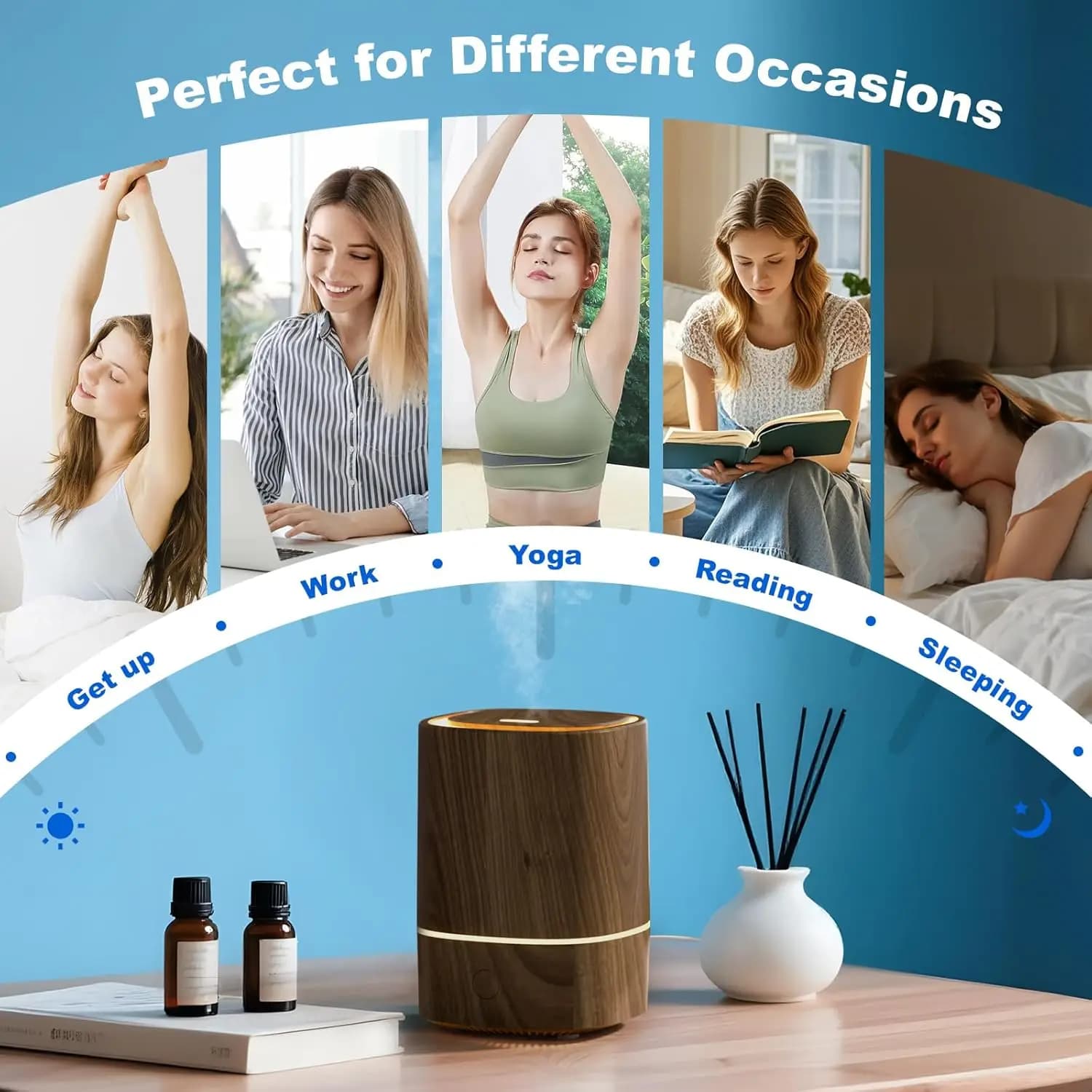 Diffuseur d'huiles essentielles nouvelle génération 2026, diffuseur d'aromathérapie 125 ml, diffuseurs ultrasoniques pour huiles essentielles