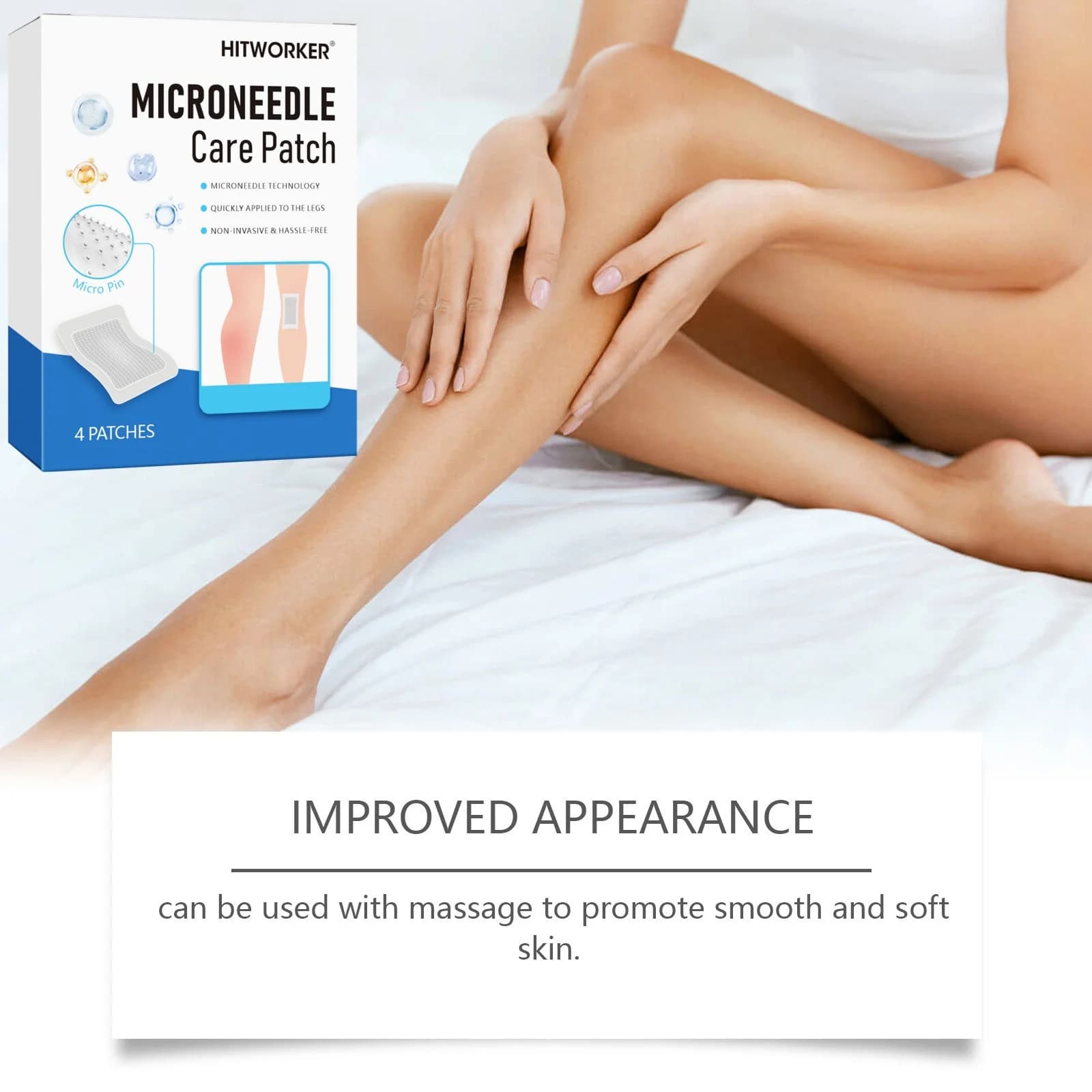 Ensemble de patchs hydrocolloïdes à micro-aiguilles, 4 pièces, avec huile essentielle de soin du corps, Patch réparateur pour cicatrices et imperfections