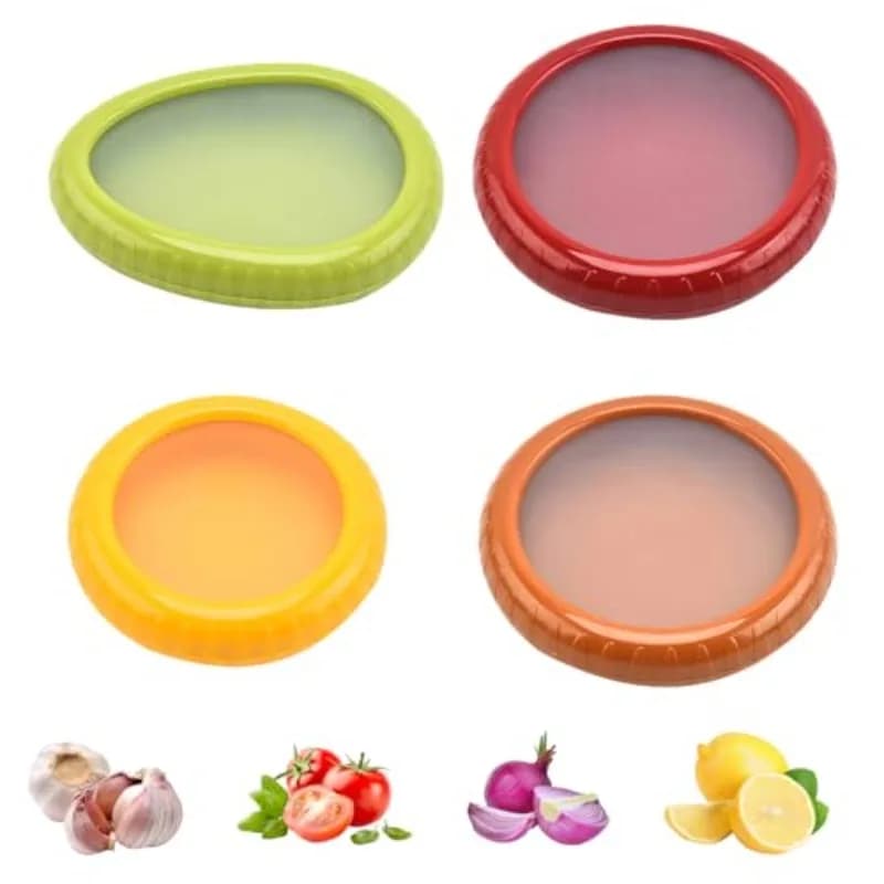 Conserves des légumes et des fruits Conteneurs à couvercle transparent – Gardeurs scellés rouge vert orange jaune pour