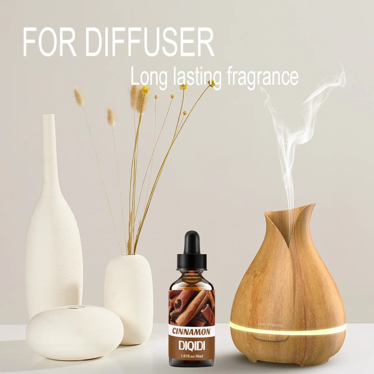 Ensemble d'huiles essentielles de cannelle 2 pièces, huile essentielle composée, huile de parfum d'aromathérapie pour la maison, cadeau de noël hydratant