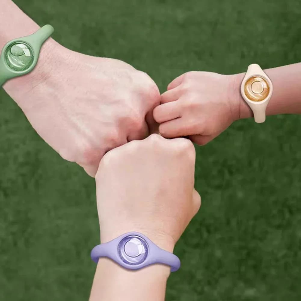 Bracelet anti-moustiques à l'huile essentielle végétale, portable pour le camping en extérieur, contrôle des insectes