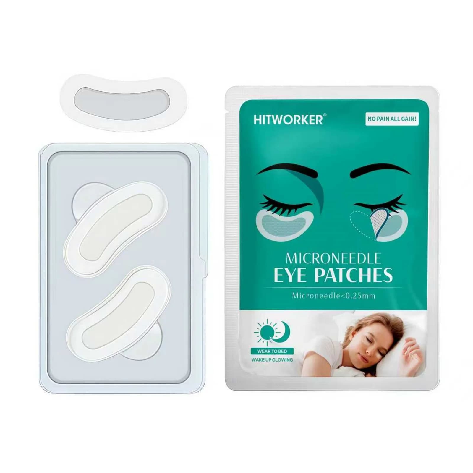 Patchs pour les yeux solubles à micro-aiguilles, masques pour les yeux à l'acide hyaluronique pour une hydratation en profondeur, soin raffermissant anti-rides