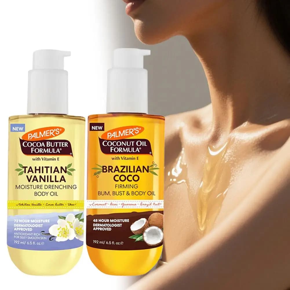 Huile Corporelle Hydratante Palmer's Tahitian Vanilla à la Vitamine E, Hydratation Longue Durée, Antioxydante, Répare la Barrière Cutanée