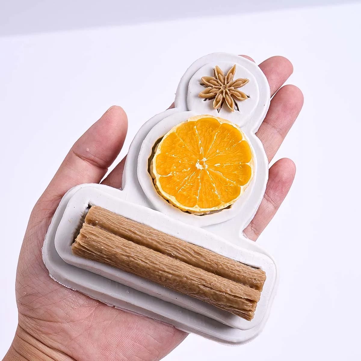 3D citron cannelle étoile anis noix noël Silicone moule cire bricolage Cupcake bonbons cuisson moules chocolat Fondant gâteau décor outil