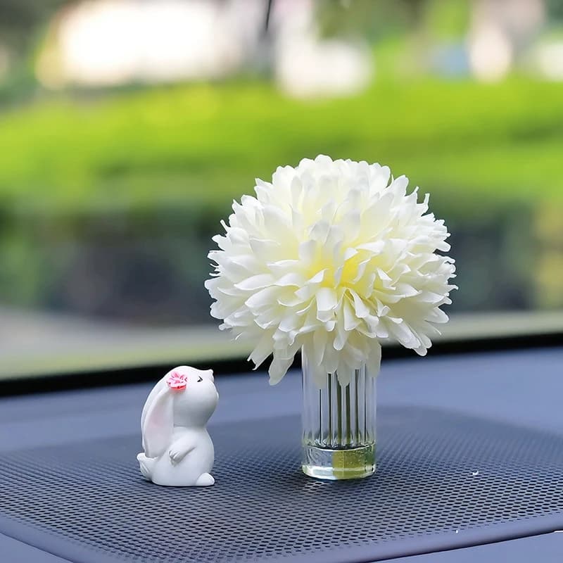 Lapin anti-fleurs mignon