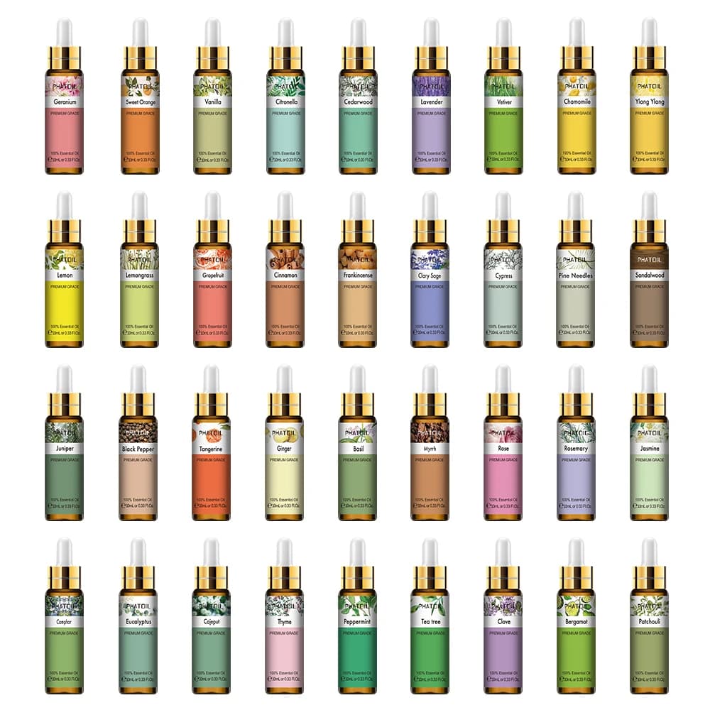PHATOIL 10ML Rose vanille Neroli menthe verte huiles essentielles naturelles pures diffuseur Massage Spa bougies savons arôme huile de parfum