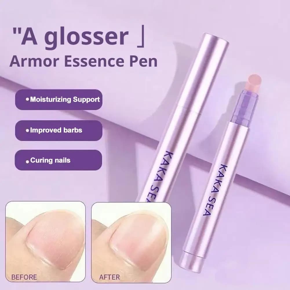 Stylo de soin des ongles 3 en 1, traitement des cuticules, renforcement des ongles, Anti-casse, frisottis, pour ongles sains, naturel, artificiel, Portable, O5S5