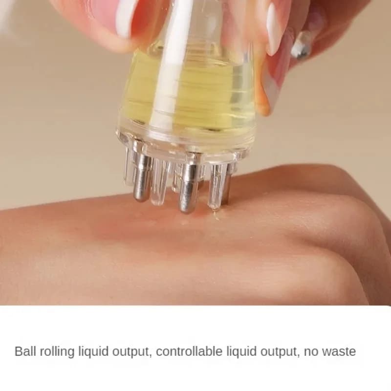 Applicateur de soin capillaire à bille pour huile essentielle, massage pour stimuler la croissance des cheveux, solution solide pour cheveux, peigne guide pour appliquer le liquide