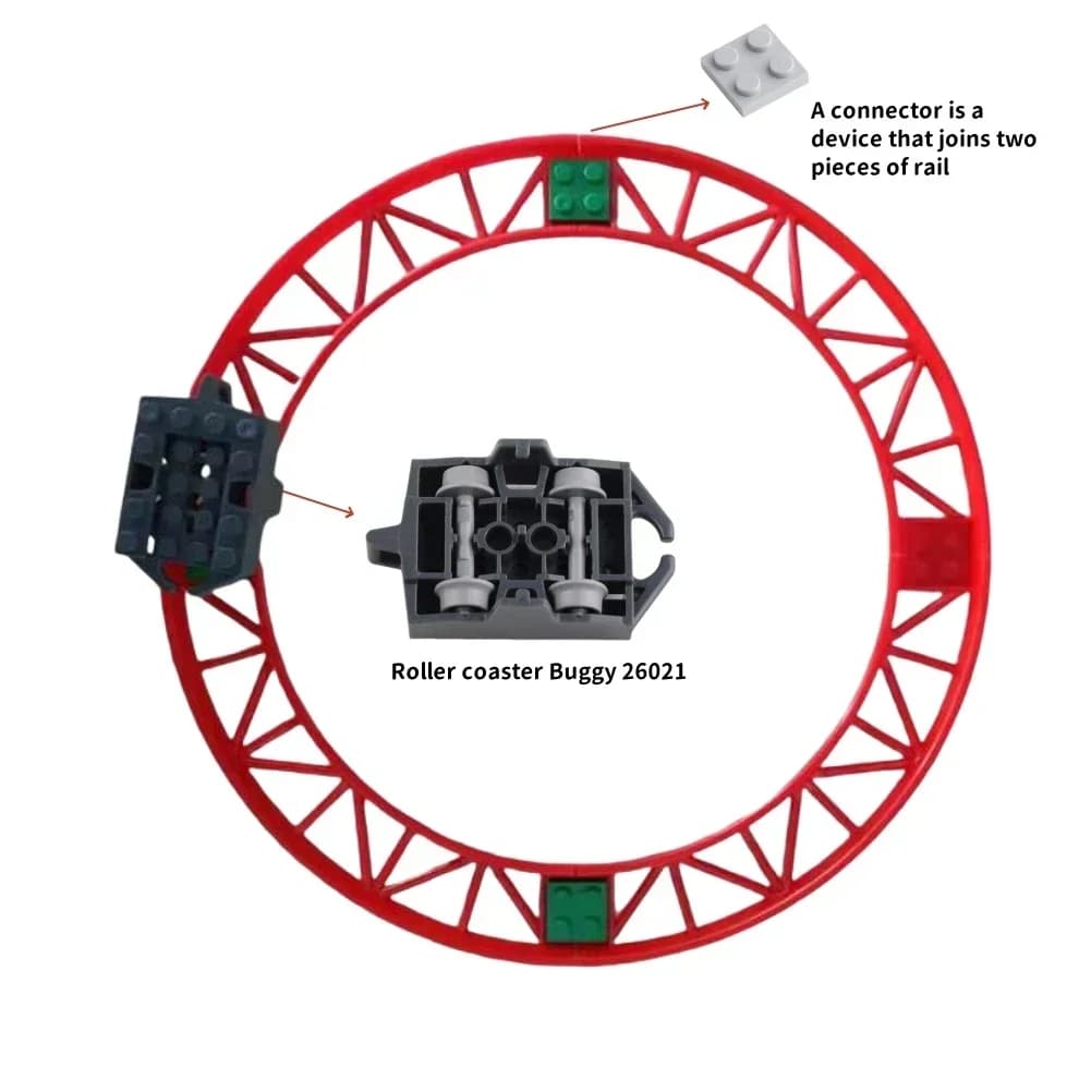 10 pièces montagnes russes voie ferrée ville Train pièce technique blocs de construction cadeau pour les enfants Compatible Leduo 26022 25059 25061