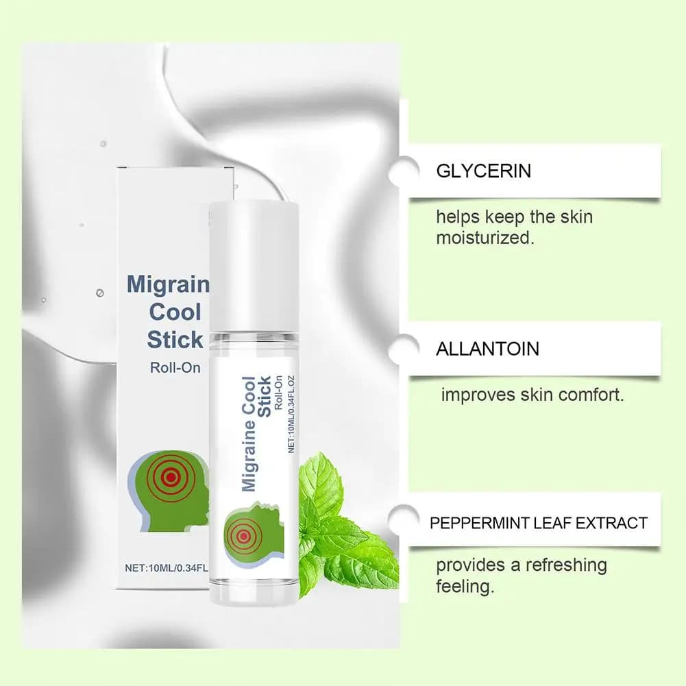 Huile Essentielle de Menthe à Base de Plantes en Roll-on – Soulagement Rapide Tension Tête et Stress – Rafraîchissant et Apaisant Piqûres de Moustiques – Huile Corporelle Portable