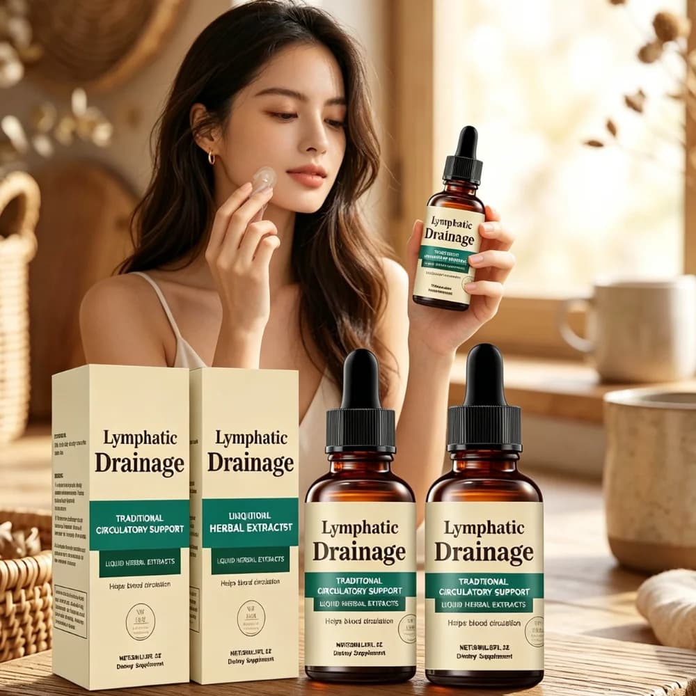 Gouttes stimulantes pour le drainage lymphatique à base de plantes : Améliorent la circulation sanguine, favorisent la détoxification corporelle, soulagent l'œdème – Un complément quotidien fiable