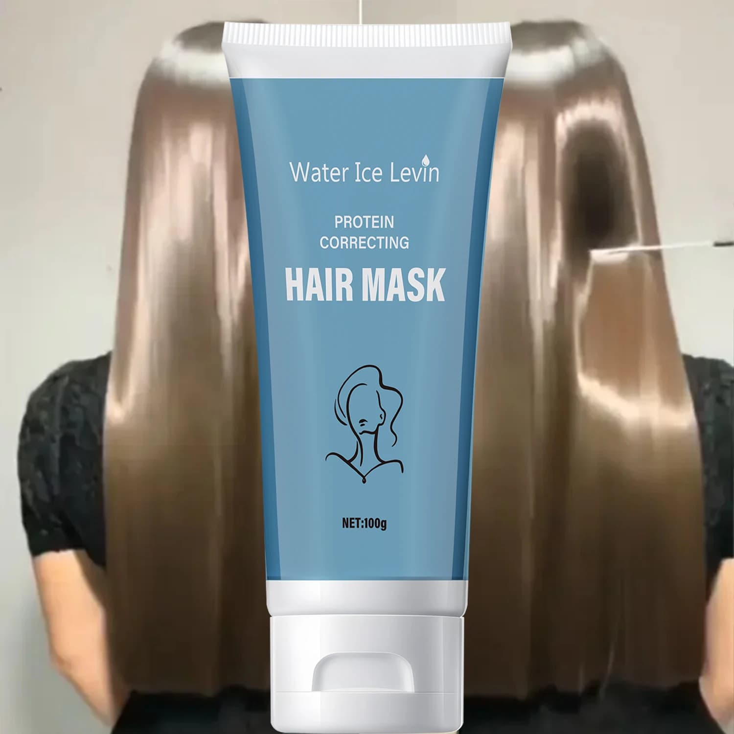 Masque capillaire à la kératine, hydrate et nourrit les cheveux, lisse les cheveux raides, adoucit les cheveux abîmés et crépus, rend les cheveux hydratés et lisses, convient à tous les types de cheve