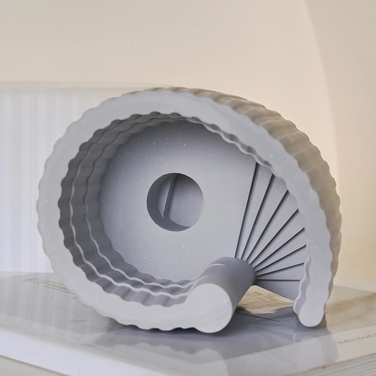 Brûleur d'huile essentielle en béton, moule en Silicone, bricolage fait à la main, escalier en spirale, bougeoir, plâtre, résine, moulage artisanal
