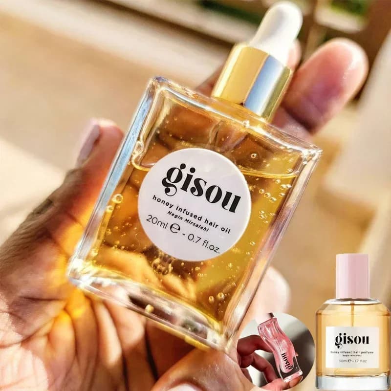 Nouveau Gisou miel huile capillaire 20ml Essence huile pour les lèvres rouge à lèvres hydratant réduire les lignes des lèvres liquide exfoliant brillant maquillage lèvres soin
