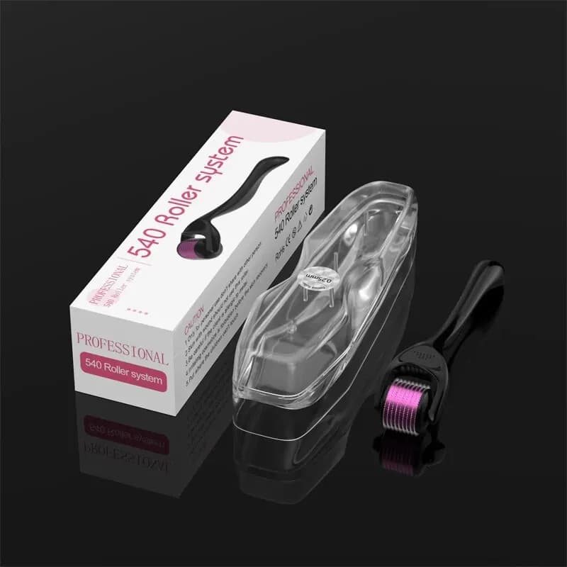 Rouleau de Massage professionnel à Micro aiguille Derma 540, pour soins de la peau, croissance de la barbe, croissance des cheveux