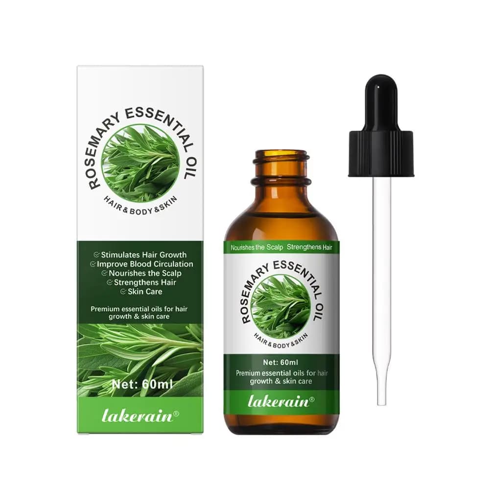 Château de soins capillaires aux huiles essentielles de romarin, Pure Natural, Nourrir les cheveux brillants, Soin sain, 30ml, 60ml