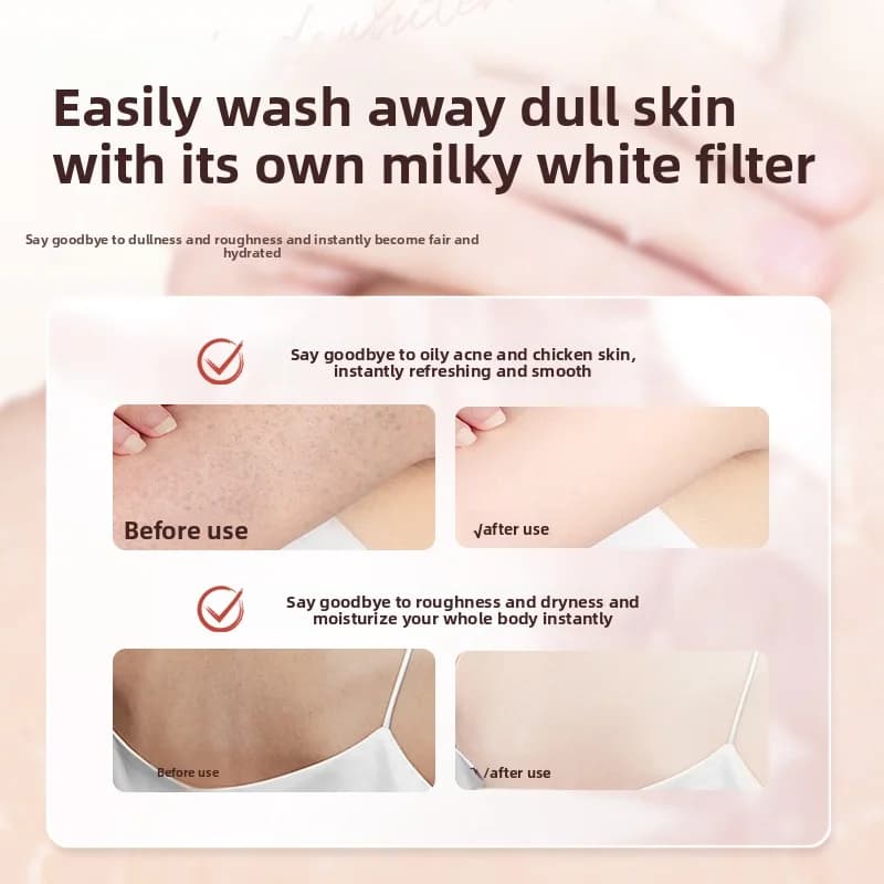 OHBT 500ml Gel douche à l'acide salicylique de grenade, nettoyant doux nourrissant pour le corps, Gel de Lotion de bain hydratant au parfum