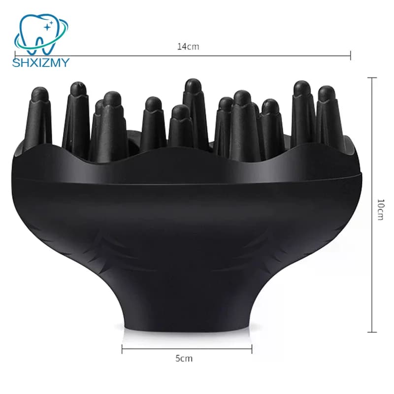 Diffuseur de cheveux professionnel 1 pièce, séchoir à boucles universel, outil de coiffure pour salon, noir